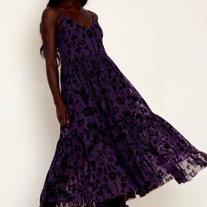 WITCH'S ALTAR PURPLE SHEER MIDAXI DRESS